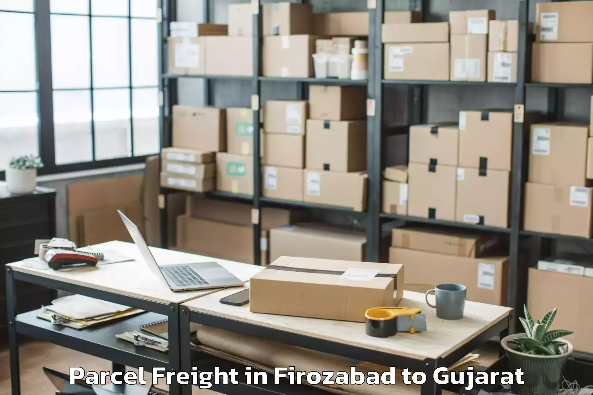 Firozabad to Lunavada Parcel Freight Booking